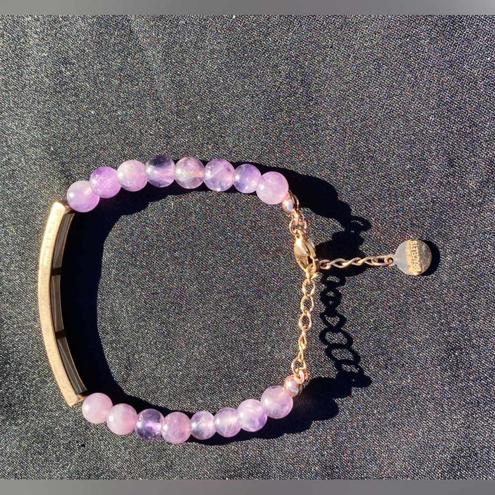 INSPIRATION CO. “THE BEST IS YET TO COME” BRACELET W/ ROSE GOLD TONE CHAIN - Picture 9 of 12